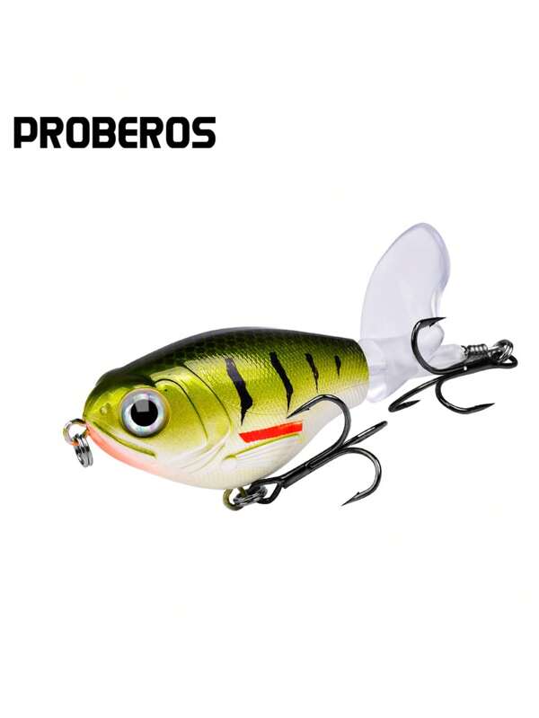 PROBEROS Proberos Whopper Plopper Señuelo De Pesca Con Cola Giratoria Flotante – Señuelos De Agua Dulce Y Salada Para Carpas, Lubinas, Lucios En 0,4 Oz/0,56 Oz Y 3,14/3,66 Pulgadas