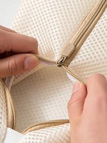 6入組,米色色調,洗衣袋網袋,家居內衣洗衣袋,加厚胸罩洗衣袋