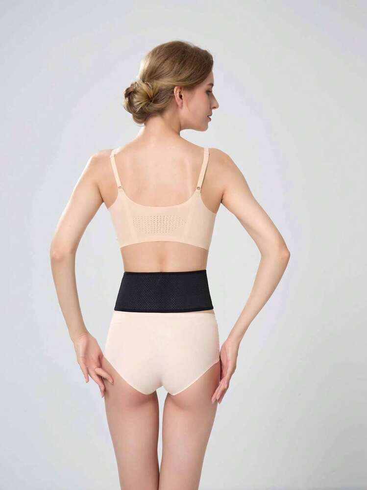 1 件女用黑色短收腹帶,產後收腹帶,腰部收緊,夏季超薄版,運動 - 黑色 - 查看 6