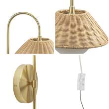 Rattan Weave Wall Sconce - 金子 - 查看 9