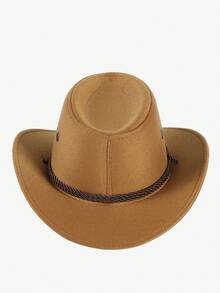 男女皆宜的复古毡帽，帽檐宽大，适合休闲和各种场合。 - 卡其色 - 查看 5