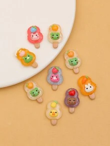 10 Piezas Decoración De Paletas De Hielo De Animales De Dibujos Animados Diy Para Accesorios De Teléfono Móvil - paleta de animales de dibujos animados - Ver 2