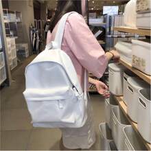 Mochila De Viaje Blanca Para Mujer, Mochila De Moda De Nuevo Estilo En Pequeña Cantidad Con Gran Capacidad Para Desplazarse - Blanco - Ver 2