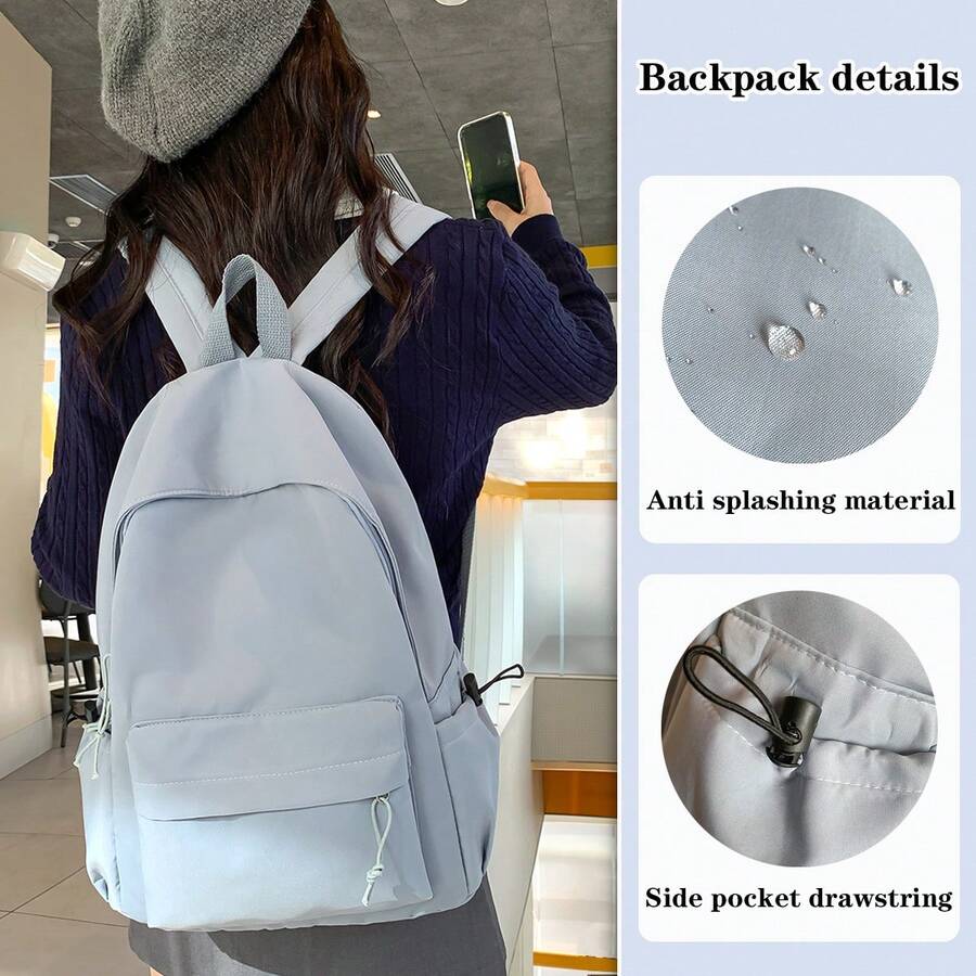 女士休閒雙肩包國中高中大學生雙肩包外出旅行雙肩包日常通勤雙肩包