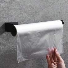 不鏽鋼紙巾架兼保鮮膜放置器,掛牆式,免釘儲物架,適用於浴室和廚房