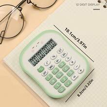 1pc Cute Cartoon Green Mini Calculator - Green - View 6