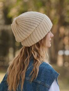 1 件套韩版针织保暖帽子，温暖时尚，冬季