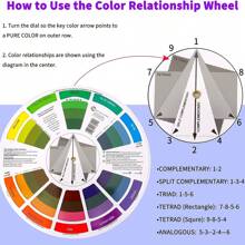 Creative Color Wheel, Paint Mixing Guide Educational Art Class Tool Makeup Mixing Palette Chart Color Mixing Guide For Mixing Colors - Red and White - View 5