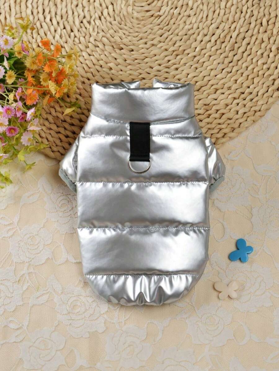 貓狗專用冬季保暖外套,不需清洗 - 銀色 - 查看 1