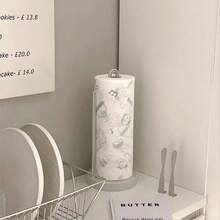 1pc Freestanding Paper Towel Holder For Kitchen, Countertop, Dining Room, Contemporary Style Towel Rack - Beige - View 8