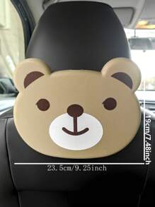 1入組卡通熊設計車座後背食品托盤 - 卡其色 - 查看 2