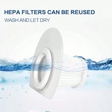 CascadeVac Aspiradora inalámbrica de succión potente de 2000mAh para uso en el hogar y el automóvil