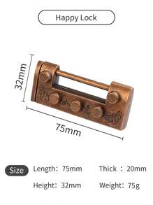 1 Miếng Hợp kim kẽm Four-leaf Clover Hình dạng Câu đố Khóa , Intellectual Kim loại Xoắn Khóa Không gian Đồ chơi - Nhiều màu - Xem 3