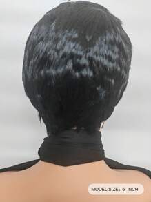 Black Super Short Pixie Cut Hairstyle - Black - View 4