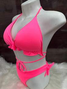 Women Bikini Sets - Màu Hồng  San hô - Xem 2