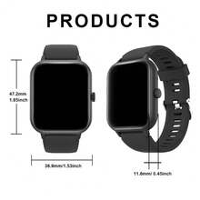 2.01英寸智能手錶,男女通用,無線呼叫信息提醒,久坐提醒,多功能運動手錶