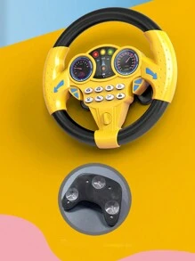 1 Pieza Volante De Juguete Para Niños Para Jugar A Fingir Conducir, Juguete De Educación Temprana De Simulación De Asiento Trasero - Amarillo - Ver 10