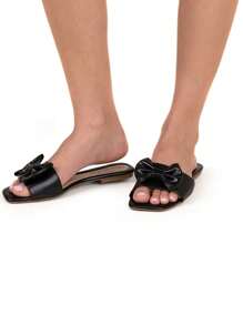Women Flat Sandals - Black - View 1