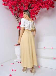 Women Skirts - Beige - View 3