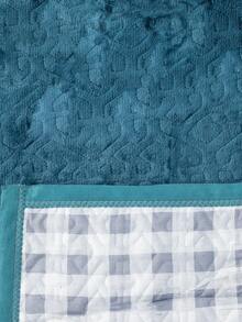Double Bedspread Quilt With Brief, Straight Edge 2.00x2.30 - Blue - View 6