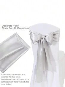 5 cái Xa ten khăn Trải Bàn , Khăn trải bàn , Cho đám cưới Các bữa tiệc , Sinh nhật Các bữa tiệc , Yến tiệc , Tốt nghiệp , Hôn ước , Năm mới Các bữa tiệc - Bạc - Xem 6