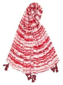 1 Miếng Đơn giản In Của phụ nữ Khăn quàng cổ , Mùa Thu /đông , Đúng mốt Khăn choàng Đối với bờ biển , Ngoài trời , Ấm áp Cái cổ Ấm áp hơn Đối với phụ nữ - Đỏ - Xem 4