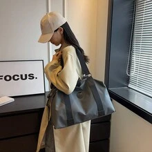 1PC大容量旅行包健身包便攜式輕便防水行李包出差旅行候車包收納行李包孕婦包媽咪包