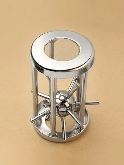 1 件鋅合金創意鎖環拼圖玩具用於去除籠子裡的刺