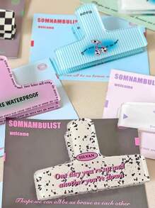 1pc American Retro Style Acrylic Memo Clip, Highly Attractive Paper Clip For Students, Receipt, Random Style - Multicolor - View 3