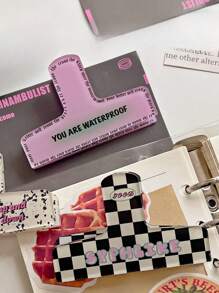 1pc American Retro Style Acrylic Memo Clip, Highly Attractive Paper Clip For Students, Receipt, Random Style - Multicolor - View 5