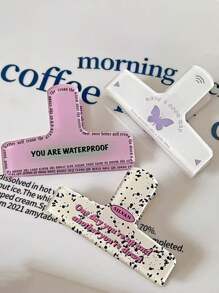 1pc American Retro Style Acrylic Memo Clip, Highly Attractive Paper Clip For Students, Receipt, Random Style - Multicolor - View 4