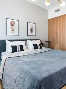 Double Bedspread Quilt With Brief, Straight Edge 2.00x2.30 - 霧霾藍 - View 2