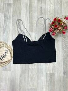 Women Tank Tops & Camis - 黑色 - 查看 2