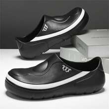 Cocina Del Hotel Cantina Zapatos De Chef Botas De Lluvia De Moda Cocina Para Hombres Zapatos De Agua De Trabajo Antideslizantes Zapatos De Agua De Estilo Japonés Para Hombres Botas De Lluvia Zapatos De Chef Zapatos De Trabajo Para Hombres - Negro - Ver 1