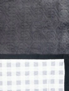 Double Bedspread Quilt With Brief, Straight Edge 2.00x2.30 - Black - View 5