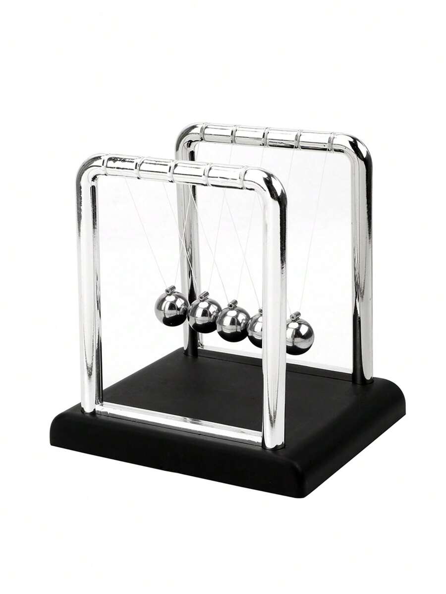Metal Pendulum Ball Newton Ball Physics Science Pendulum Desk Table Decor Steel Balance Ball Best Gifts - Black - View 1