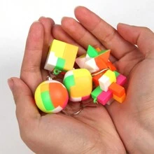 5pcs Plastic Creative Puzzle Keychain - Multicolor - View 6