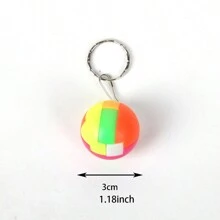 5pcs Plastic Creative Puzzle Keychain - Multicolor - View 2