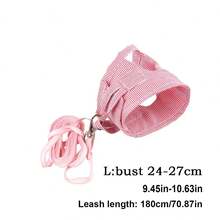 Small Pet Pink Chest & Back Strap With Traction Rope Set - Pink - View 5