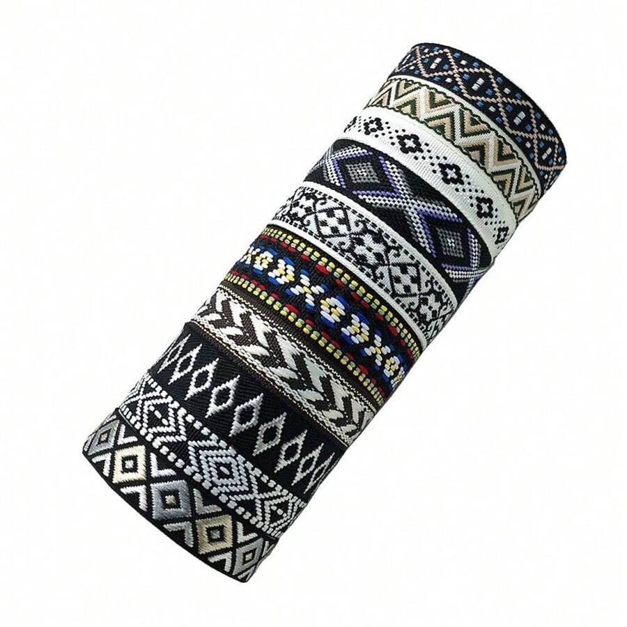 10 件/套復古手工男士編織手鍊,波西米亞風格尼泊爾七彩條紋鑽石圖案印花布料女士手鍊 - 星星 - 查看 1