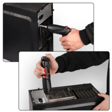 90 Degree Rotating Cordless Screwdriver Battery Operated Ergonomic Handle Rechargeable Easy Carry Mini Electric Screwdriver Power Tool Bit Set - Black - View 7