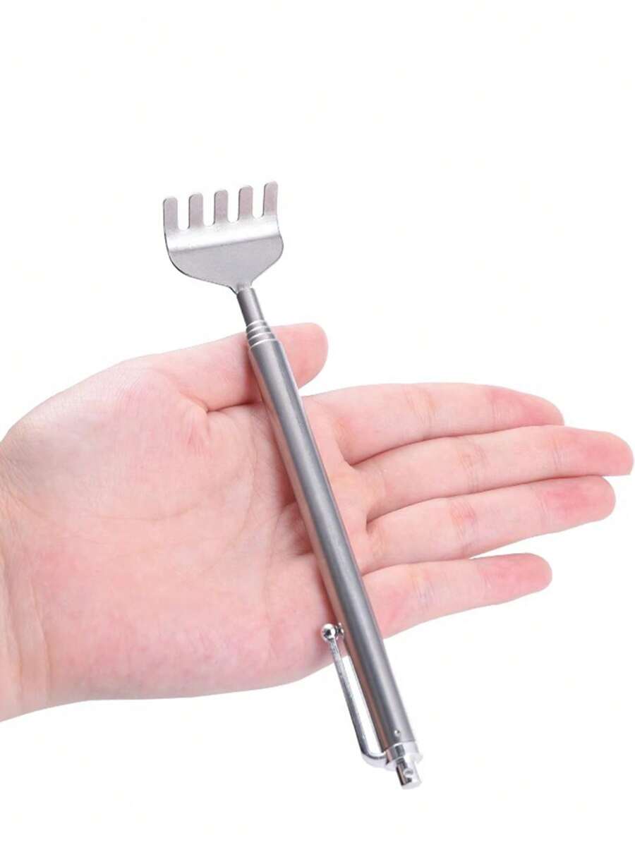 Stainless Steel Scratcher,1Pc Back Scratcher Manual Five Section