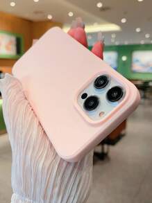 Matte TPU Shockproof IPhone 14 Pro Max Case / IPhone 16 / 15 Pro Max / 15 Plus / 15 Pro / 15 Full Coverage Phone Case - Baby Pink - View 3