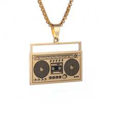 女士個性化精緻時尚酷無線電項鍊吊墜、禮物