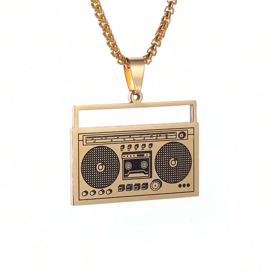 女士個性化精緻時尚酷無線電項鍊吊墜、禮物