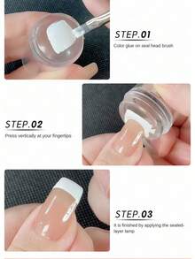 1套指甲藝術矽膠印章,刮刀和模板,美甲印章轉印工具