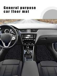 4入組/套通用彩虹豹紋汽車前後排車輛地墊 - 彩色 - 查看 2