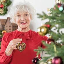 1個,馬利亞和出生在馬槽上的亞克力裝飾品,車內裝飾品,聖誕樹裝飾品,親戚和朋友項鍊禮物,場景裝飾,房間裝飾,家居裝飾,假日派對裝飾,聖誕裝飾 - 杏色 - 查看 3