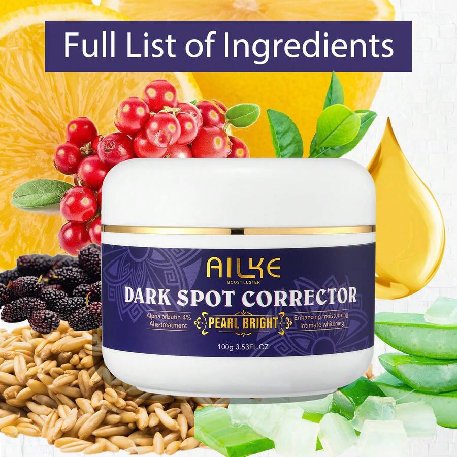 Ailke去除黑斑護手霜,適用於腋下、肘部、腿部、老年斑、太陽斑和雀斑,含穀胱甘肽和維生素e