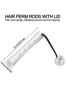 10 Pieces Perm Rods for Long Hair Plastic Perm Curl Rods Cold Wave Rods Hair Curling Roller Hair Styling Hairdressing Tools(White) - White - View 2